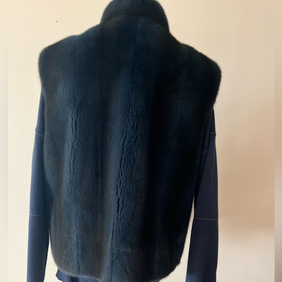 NWT Brunello Cucinelli Real Mink Reversible shearling Vest Monili Italy Size 44 - Picture 14 of 15